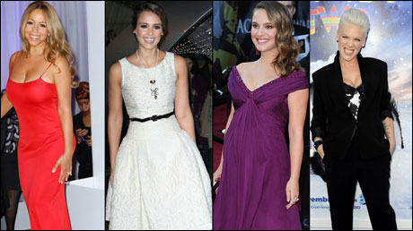  Jessica Alba, Natalie Portman og Pink. Foto: AP, We