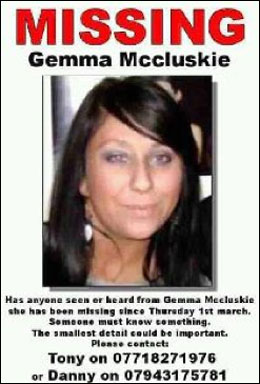 SAVNET: GEMMA MCCLUSKIE (29) på savnetplakaten som familien har ...